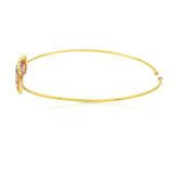 Mixed Cut Multi-Sapphire Bangle, 18K