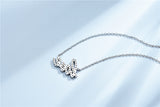LOVE Rainbow Cubic Zirconia Pendant Necklace, Sterling Silver