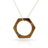 Hexagonal-Cut Malachite Convertible Ring and Pendant, 18k