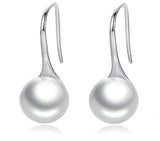 White Cultured Pearl Sterling Silver Earrings