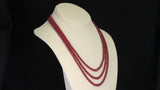 Plain & Smooth Ruby Beads with a Ruby Cabochon Clasp