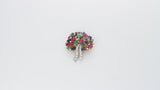 Carved Tutti Frutti Brooch with Ruby, Sapphire, Emerald, Diamond, 18K & Platinum