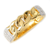 Yellow Gold Knot Ring with Diamonds, 14K