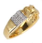 Yellow Gold Knot Ring with Diamonds, 14K