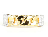 Yellow Gold Knot Ring with Diamonds, 14K