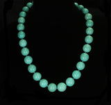 Large Iranian Turquoise Beads Necklace