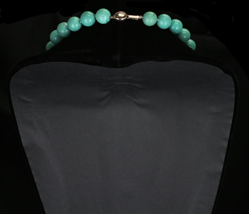Large Iranian Turquoise Beads Necklace