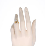 Chaumet, Paris Marquise Sapphire and Round Diamond Ring, 18 Karat Yellow Gold