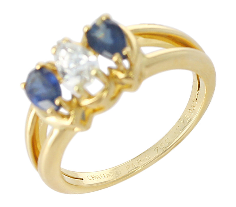 Chaumet Gold, Sapphire and Diamond Cocktail Ring