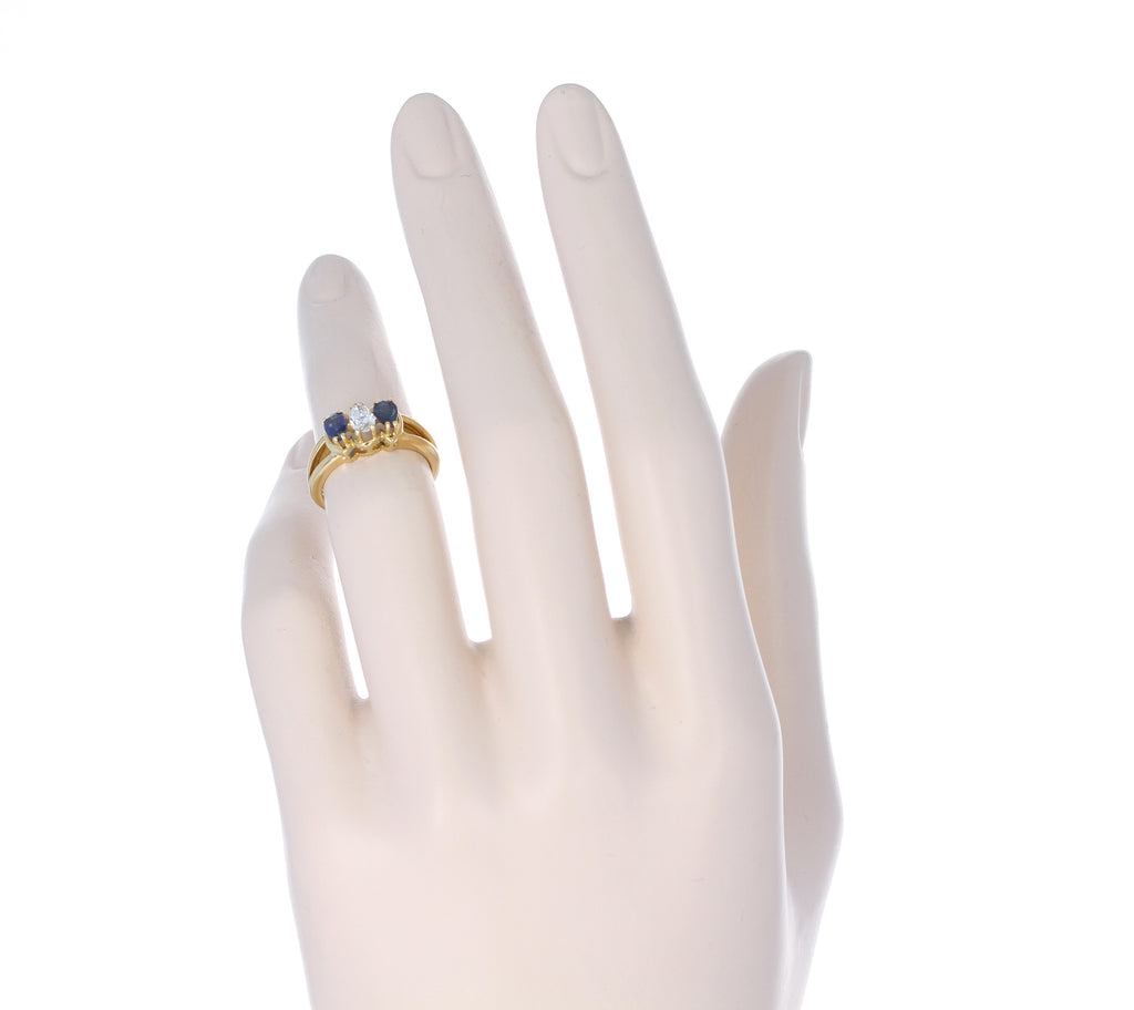 Chaumet Gold, Sapphire and Diamond Cocktail Ring