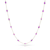 Pear Shape Amethyst Necklace, 18k