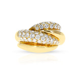 French Van Cleef & Arpels Gold and Diamond Cocktail Ring