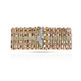14k Three-Tone Yellow, White, Rose Gold Estate Diamond Eagle Bracelet