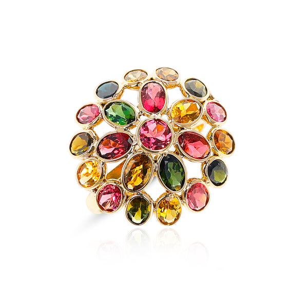 Tourmaline Umbrella Ring, 18K