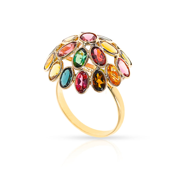 Tourmaline Umbrella Ring, 18K