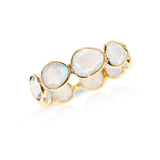 Moonstone Cut Eternity Band, 18K