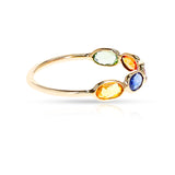 Horizontal Multi Sapphire Half Band, 18K