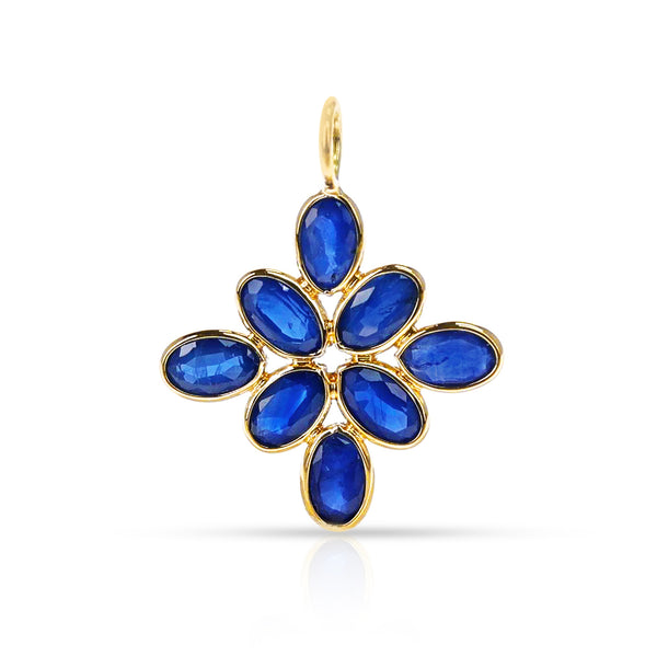 Sapphire Kite Shaped Pendant, 18K