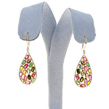 Pear Cocktail Tourmaline Earrings, 18K