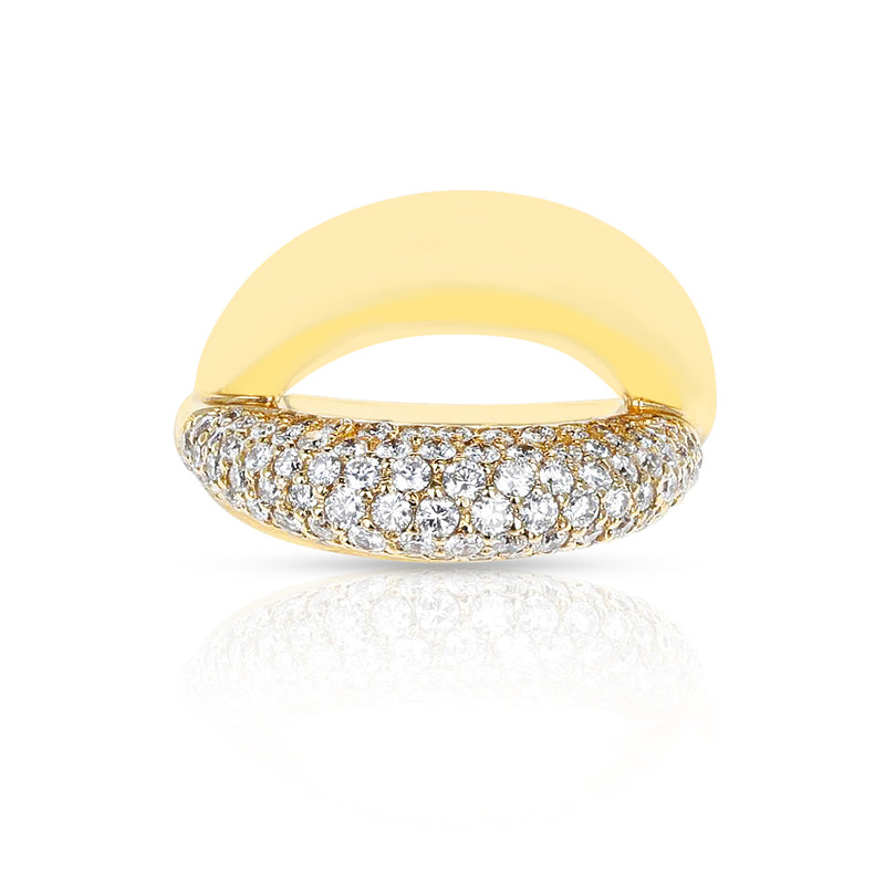 Crossover Mauboussin Diamond Ring, 18K Yellow