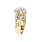 Van Cleef & Arpels 0.50 ct. Center Diamond with 2 cts. Diamonds Floral Ring