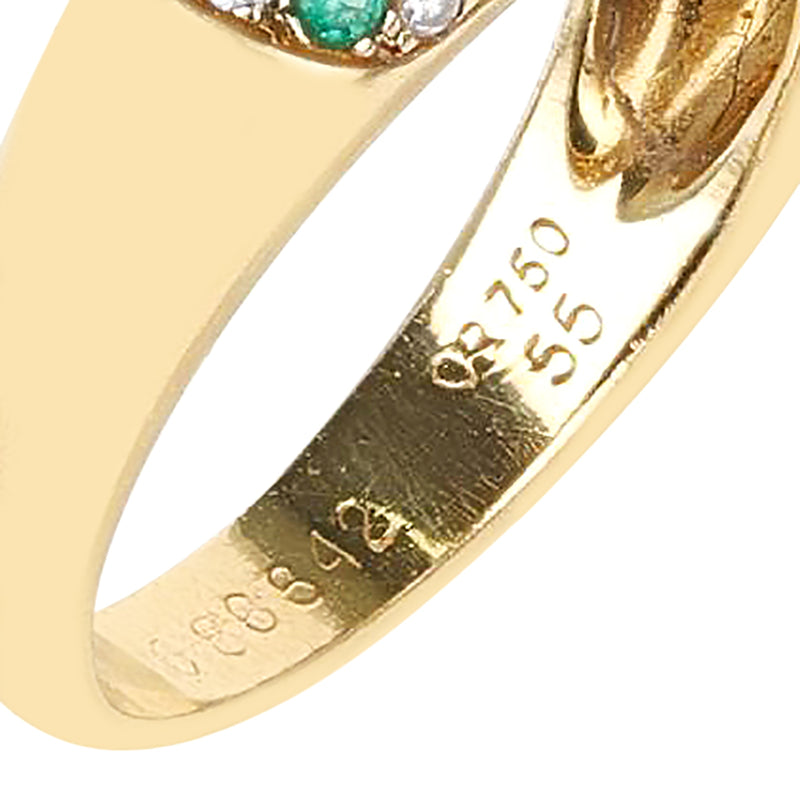 Cartier Tutti Frutti Ruby, Emerald, Sapphire, Diamond Ring, 18K