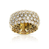 Italian 18 Karat Gold Flexible Diamond Ring