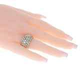 Italian 18 Karat Gold Flexible Diamond Ring