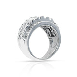 Mixed Cut Diamond Bridal Ring, Platinum