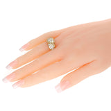 Van Cleef & Arpels Three Swerve 2.25 cts. Diamond Ring, 18k Yellow