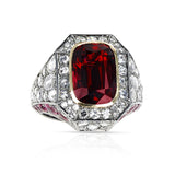 5.22 ct. Unheated Vivid Red Burma Spinel Ring, 18k