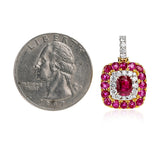 Unheated Burma Ruby Pigeon Blood Set with Ring, Pendant and Earrings, 18k