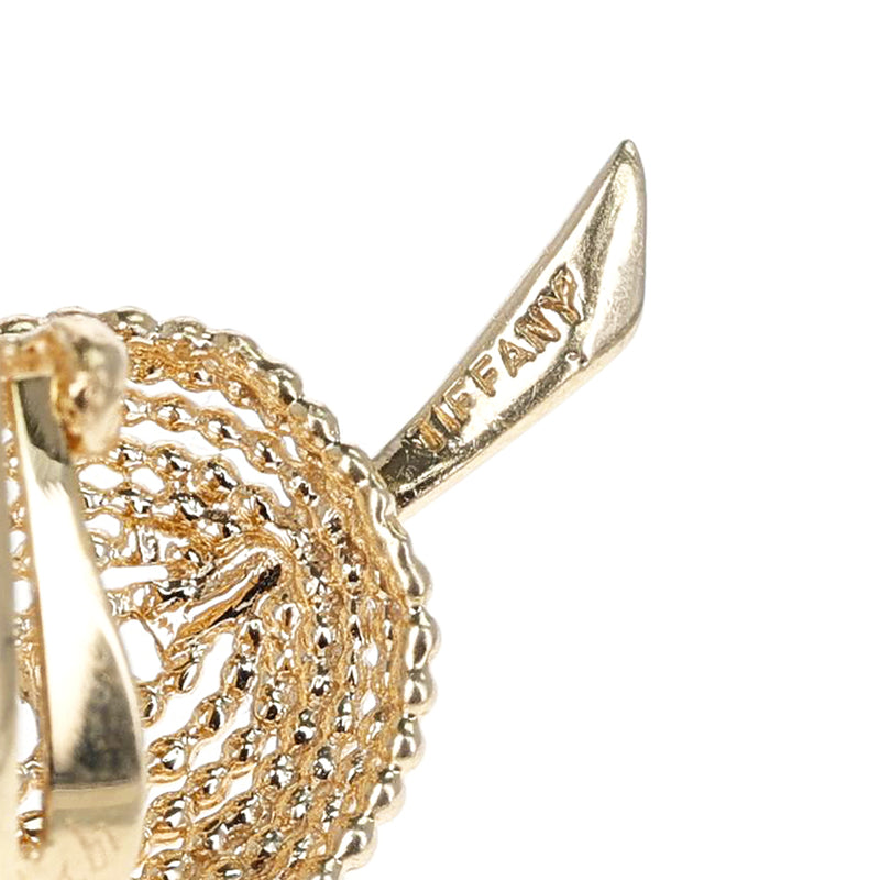 Tiffany & Co. Leaf 14k Gold and Sapphire Earrings, with Org. Box