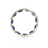 Oval Emerald Triple Layer Band, 18K Gold