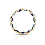 Double Line Oval Tourmaline Band, Yellow Gold