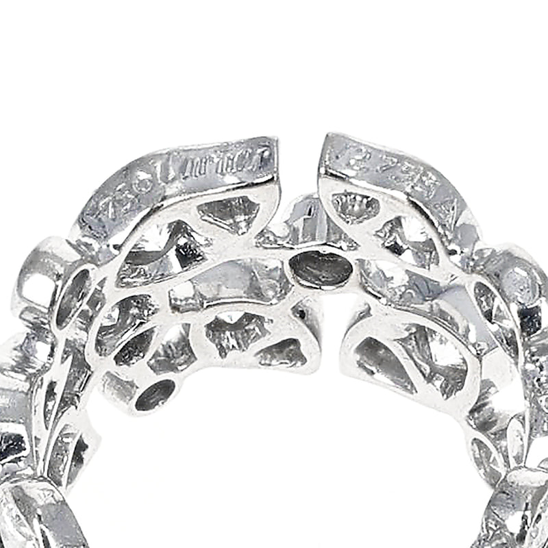 Cartier 5 Carat Diamond Leaf Ring, 18K White Gold