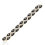 Alexandre Reza Onyx and 6.96 ct. Diamond Bracelet, 18K Yellow Gold