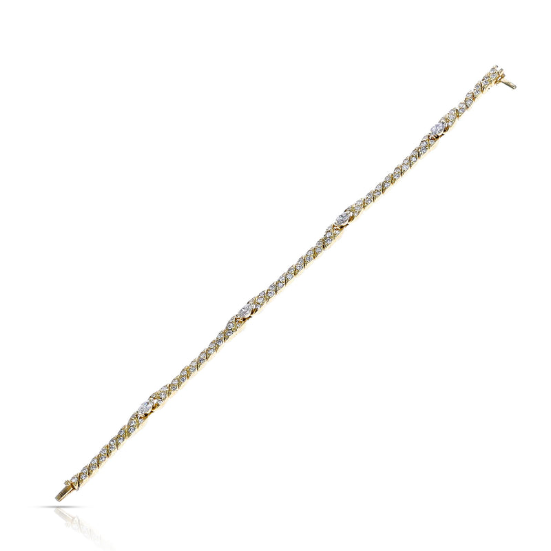 Van Cleef & Arpels 1.83 ct. Rounds and 1.20 ct. Marquise Diamonds 18k Bracelet