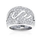 Van Cleef & Arpels Diamond Wave Ring, 18k White