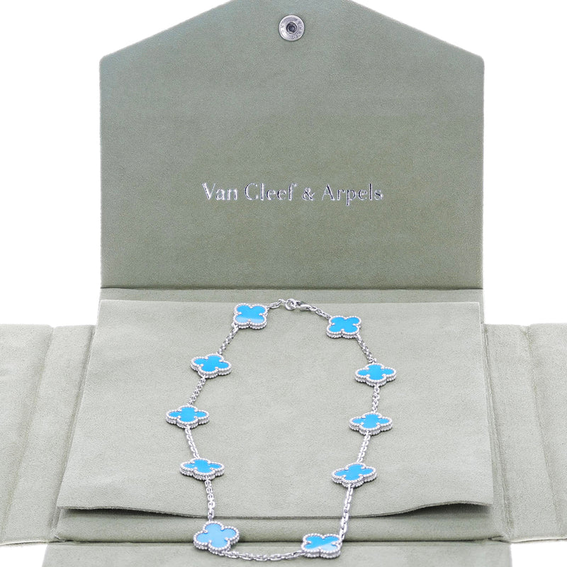 Van Cleef & Arpels Alhambra Diamond Rhodonite Necklace 18K Gold 2021 H –  Coco Approved Studio