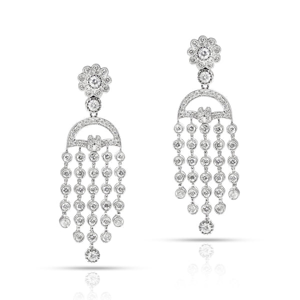 Dangling Diamond Cocktail Earrings, 14k