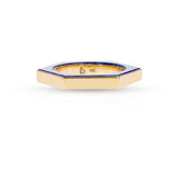 Hexagonal-Cut Lapis Convertible Ring and Pendant, 18k