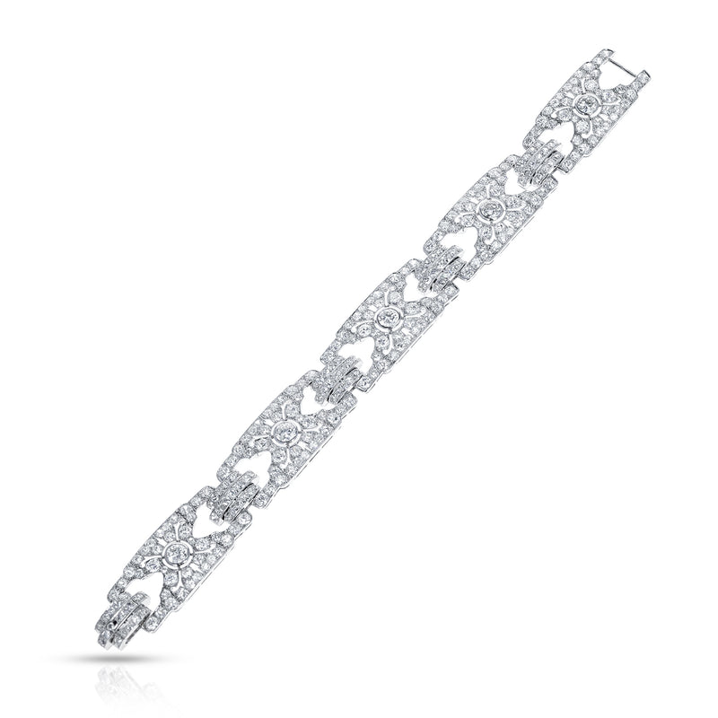 Cartier Paris Art Deco Diamond Bracelet, French Marks, Platinum