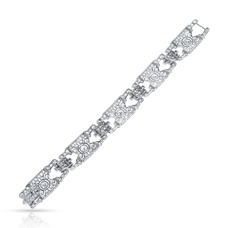 Cartier Paris Art Deco Diamond Bracelet, French Marks, Platinum