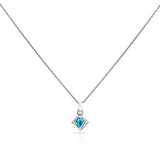 GIA Certified 0.29 ct. Brazilian Paraiba Tourmaline Pendant Necklace