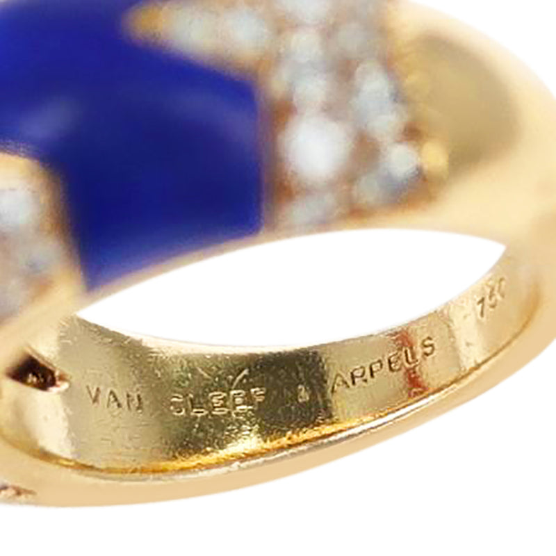 Van Cleef & Arpels Lapis and Diamond Ring, 18k