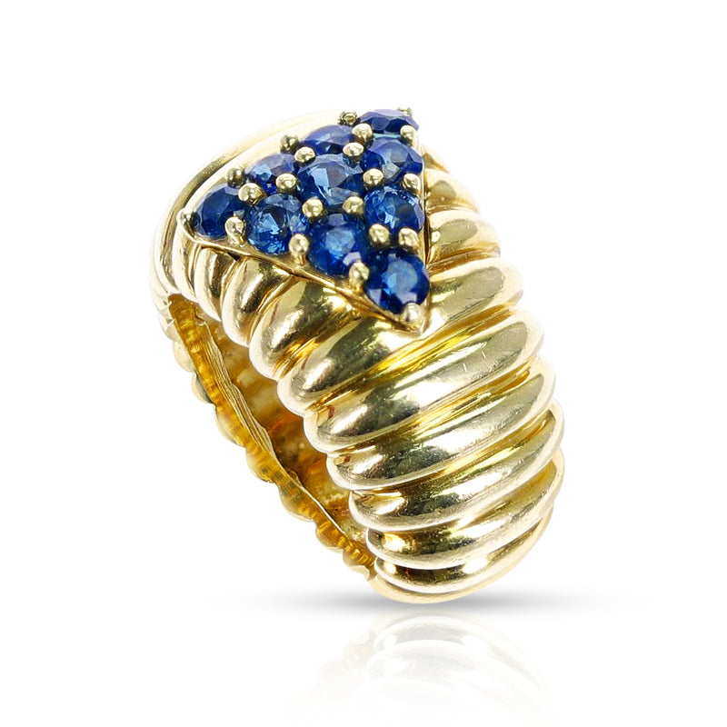 Jose Hess Sapphire and Gold Statement Ring, 18k