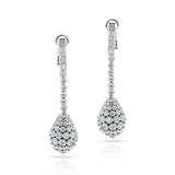 French Cartier Diamond Dangling Drop Earrings, 18k