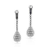 French Cartier Diamond Dangling Drop Earrings, 18k