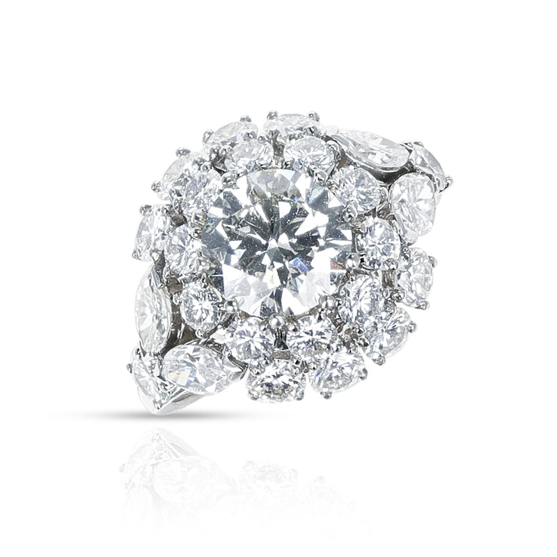 Van Cleef & Arpels GIA Certified 1.86 ct. Center Diamond Ring, Platinum